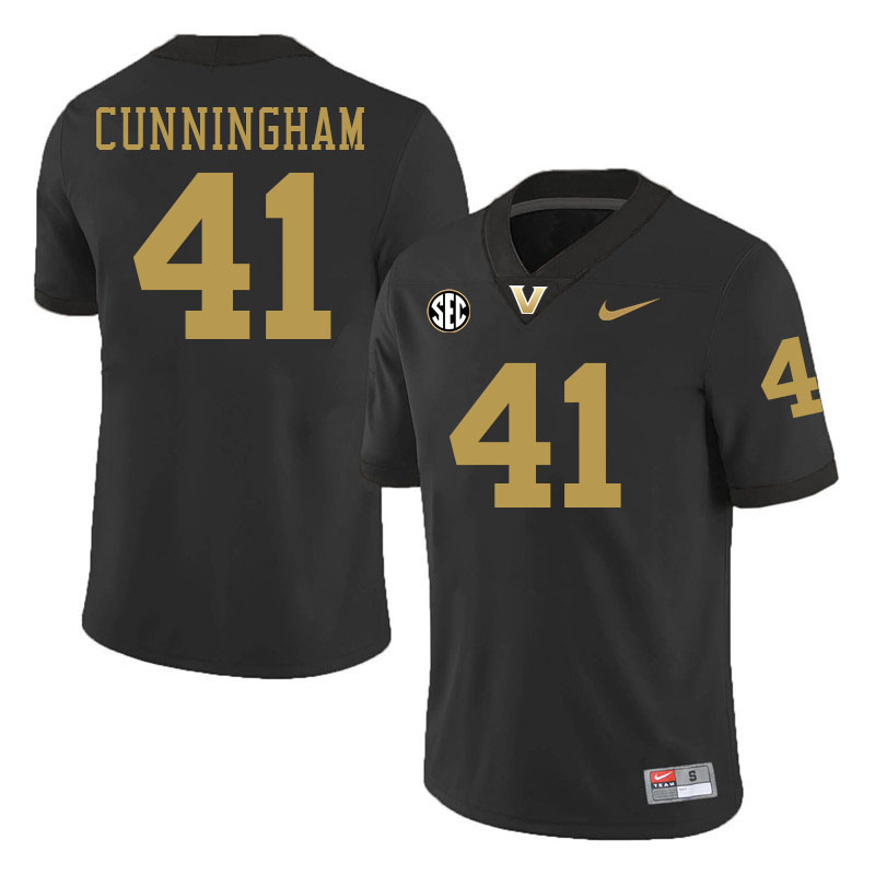 Zach Cunningham Jersey,Vanderbilt Commodores #41 Zach Cunningham Football Jersey,Uniforms-Black 2024